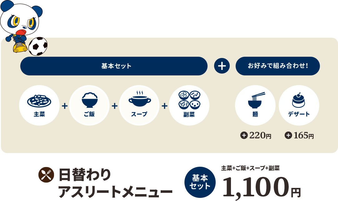 基本セット+お好みで組み合わせ！週替り定食 基本セット1045円